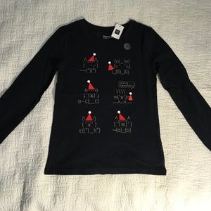 Gap Christmas Long Sleeve Tee, L (10), NWT